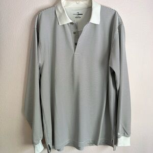 🌟3 for $25🌟 Grand Slam Off White and Black Striped Golf Long Sleeved Polo XL